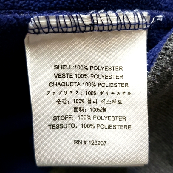 Sperry Topsider STS35 boys medium full zip hooded jacket grey & blue - Picture 3 of 12